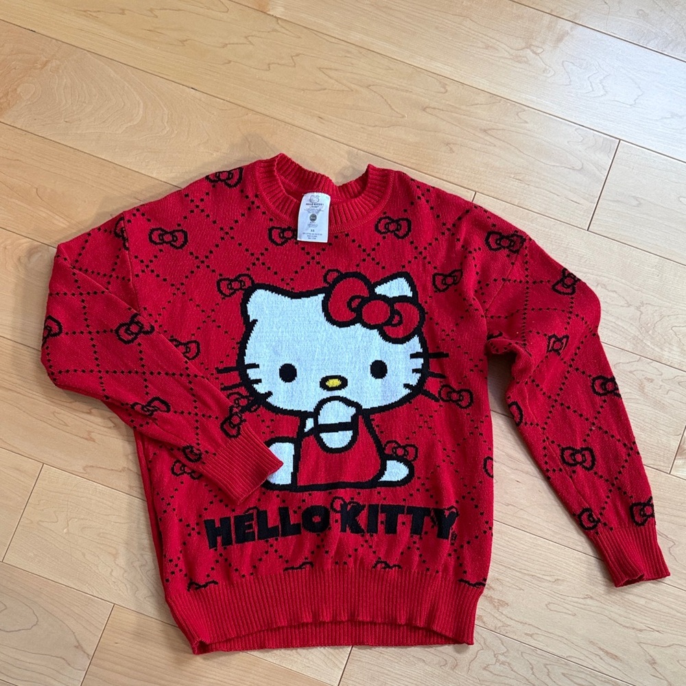 Hello Kitty Red Crew Neck Sweater